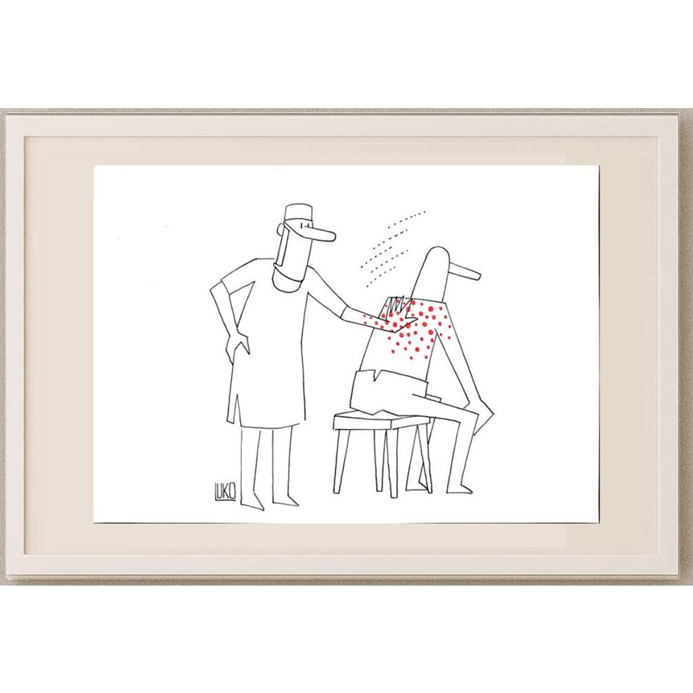 Peter Luko 29x21cm Orijinal Karikatür BOD03150