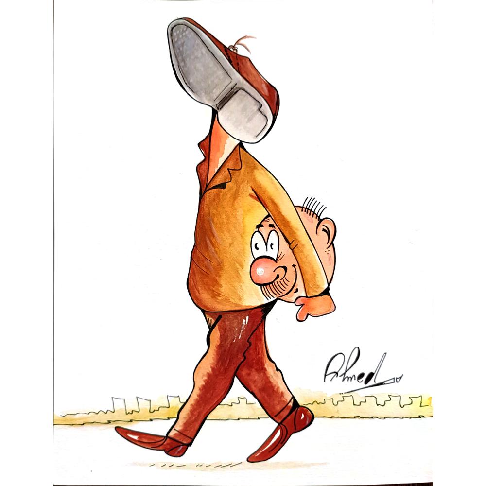 Ahmed Abdel Naheem Mostafa 29x21cm Orijinal Karikatür BOD03155