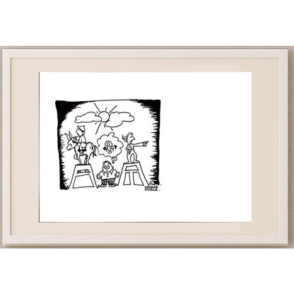 Serdar Horuz 43x30cm Orijinal Karikatür BOD03156