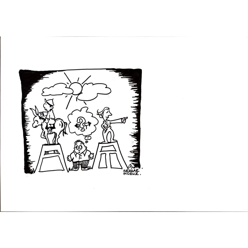 Serdar Horuz 43x30cm Orijinal Karikatür BOD03156