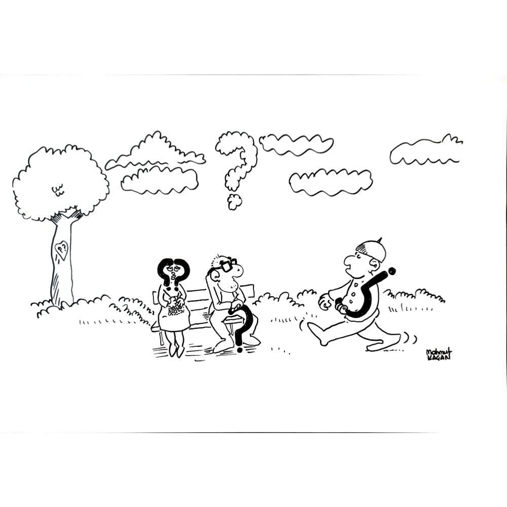 Mahmut Kaçan 43x30cm Orijinal Karikatür BOD03157
