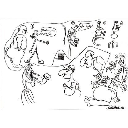 Gültekin 43x30cm Orijinal Karikatür BOD03159