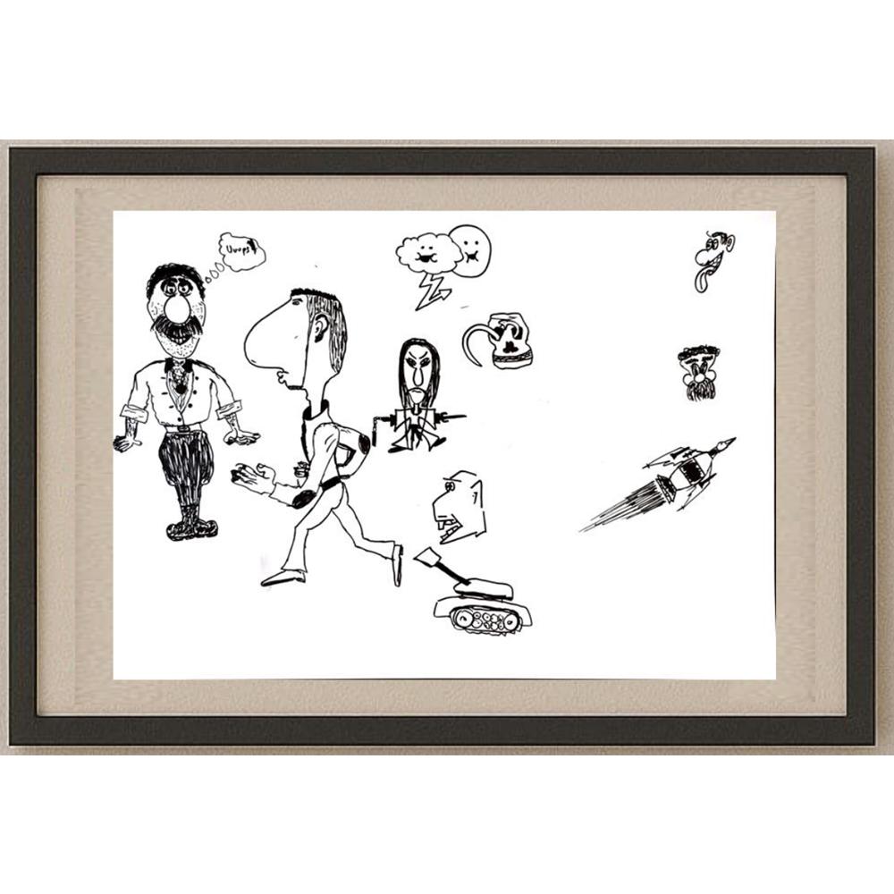 Unknown 43x30cm Orijinal Karikatür BOD03163