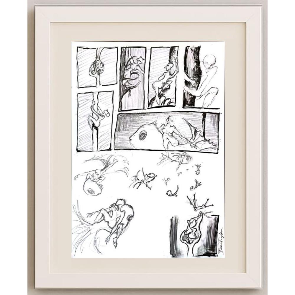 Banu Taylan 43x30cm Orijinal Karikatür BOD03174