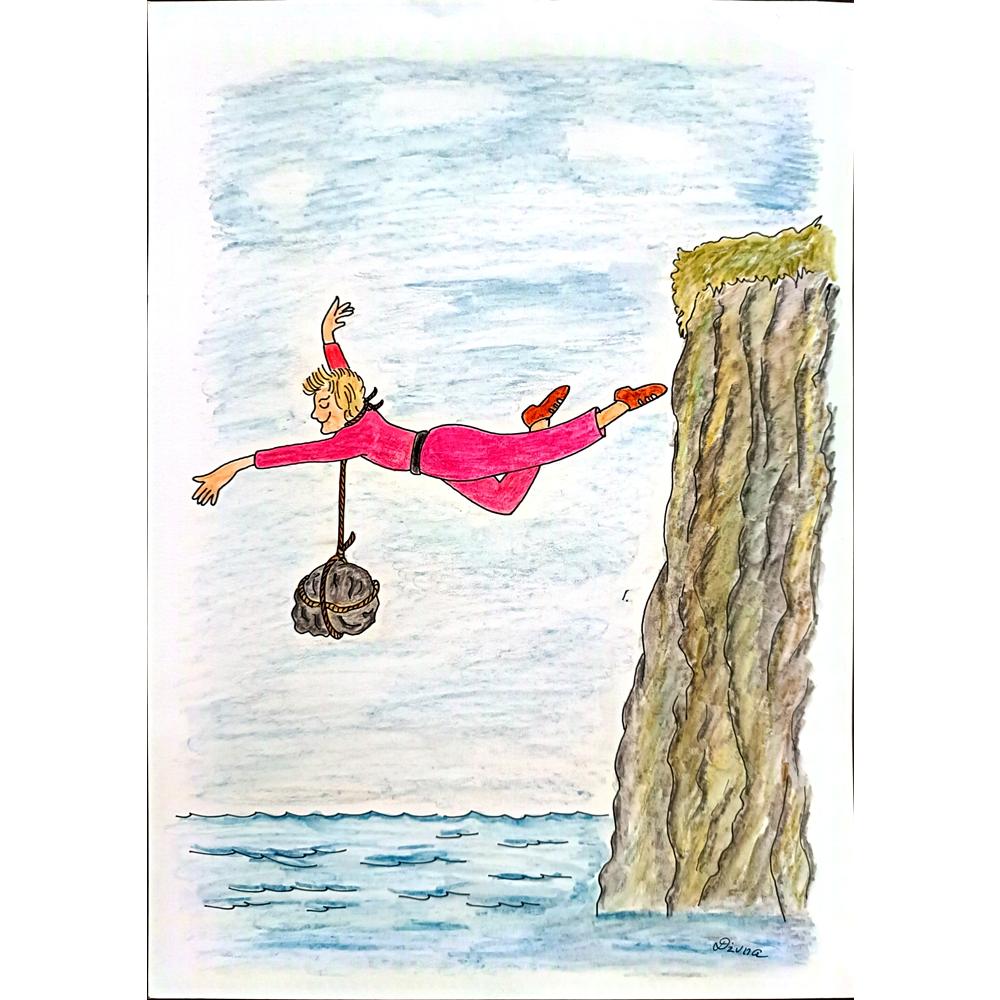 Stevovic Divna 29x21cm Orijinal Karikatür BOD03182