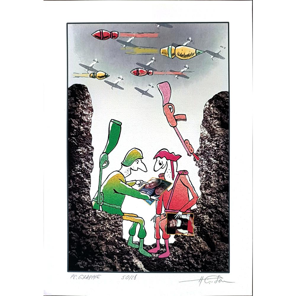 Horia Crisan 29x21cm Orijinal Karikatür BOD03186