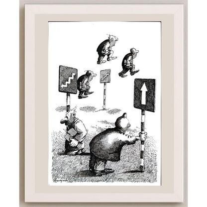 Slawomir Luczynski 29x21cm Orijinal Karikatür BOD03187