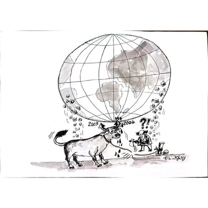 Mahmood El Kady 29x21cm Orijinal Karikatür BOD03190