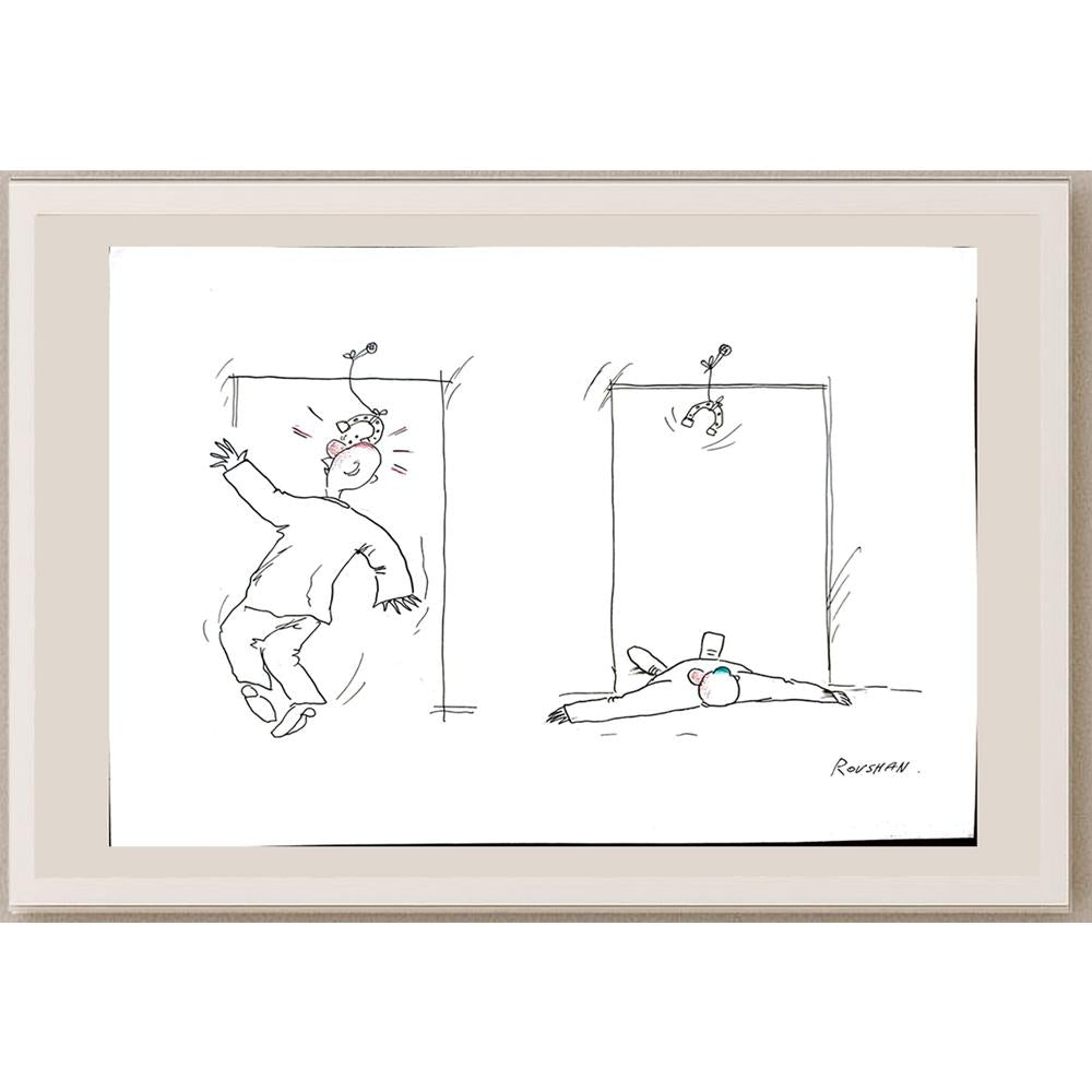 Rovshan Soqiqov 29x21cm Orijinal Karikatür BOD03195