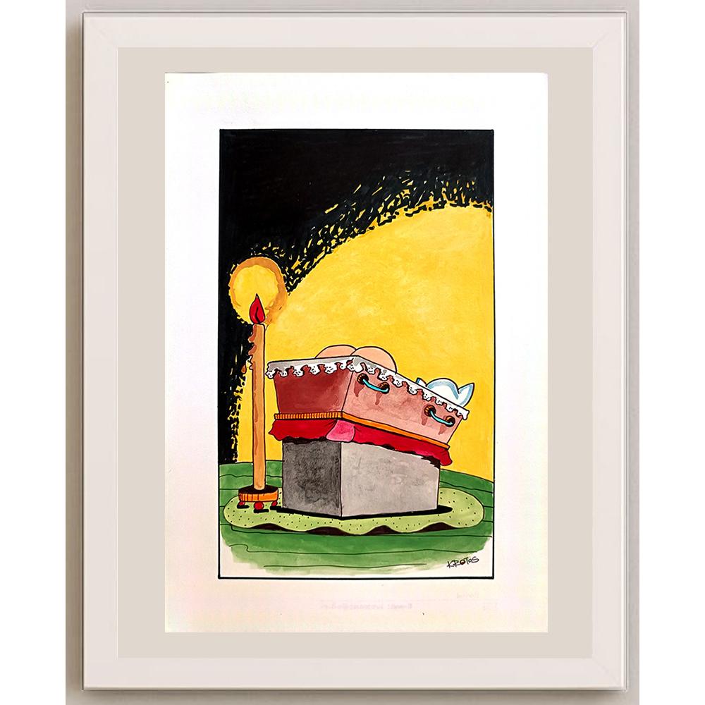 Tadeusz Krotos 29x21cm Orijinal Karikatür BOD03199