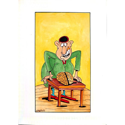 Tadeusz Krotos 29x21cm Orijinal Karikatür BOD03200