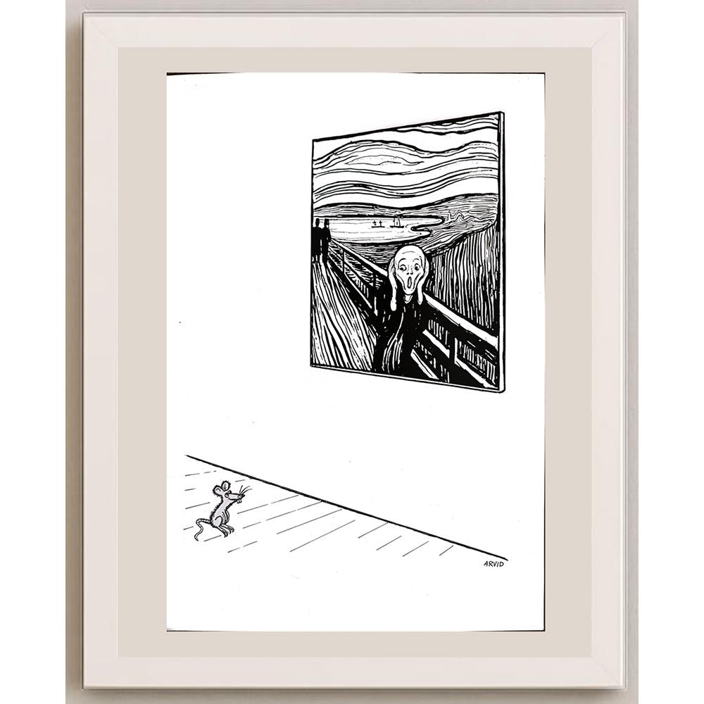 Arvid Andreassen Askehaugveien 29x21cm Orijinal Karikatür BOD03204