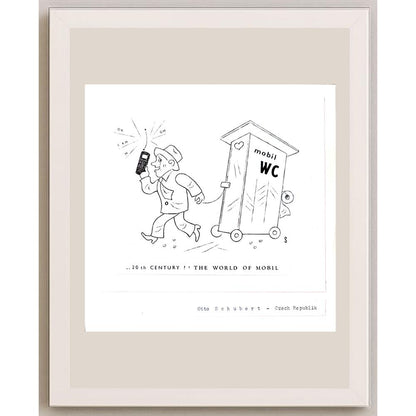 Otto Schubert 22x21cm Orijinal Karikatür BOD03209