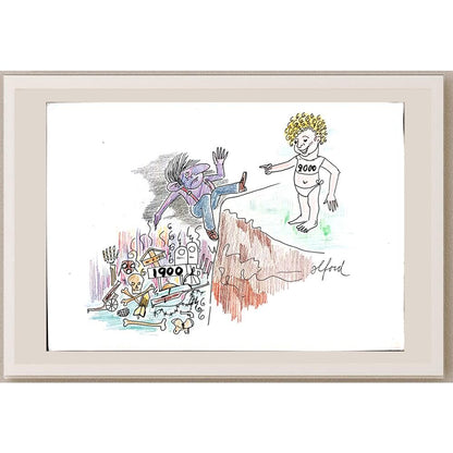 Vosters Richard Francis 29x21cm Orijinal Karikatür BOD03213