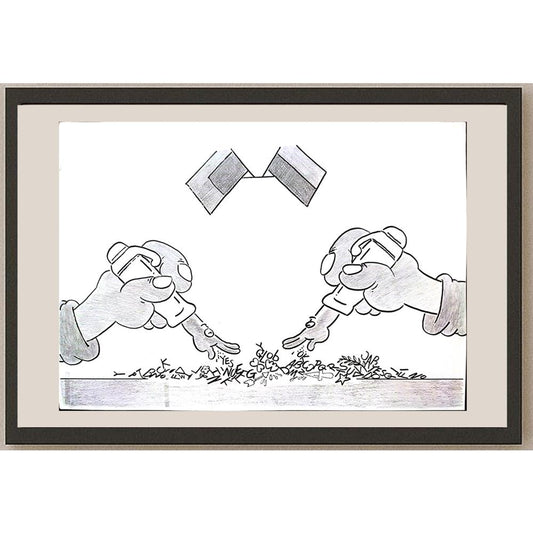 Sun Wanshuai 29x21cm Orijinal Karikatür BOD03222