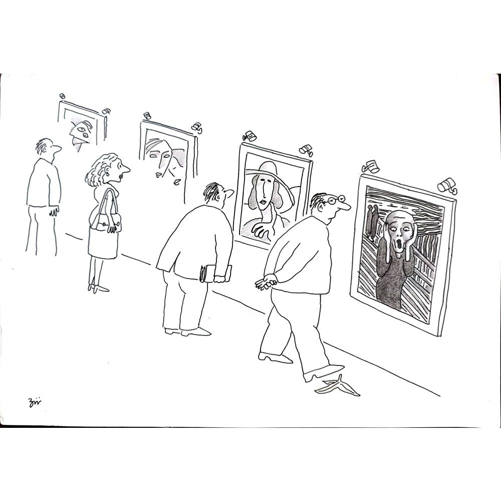 Masoud Ziaei Zardkhashosei 29x21cm Orijinal Karikatür BOD03234