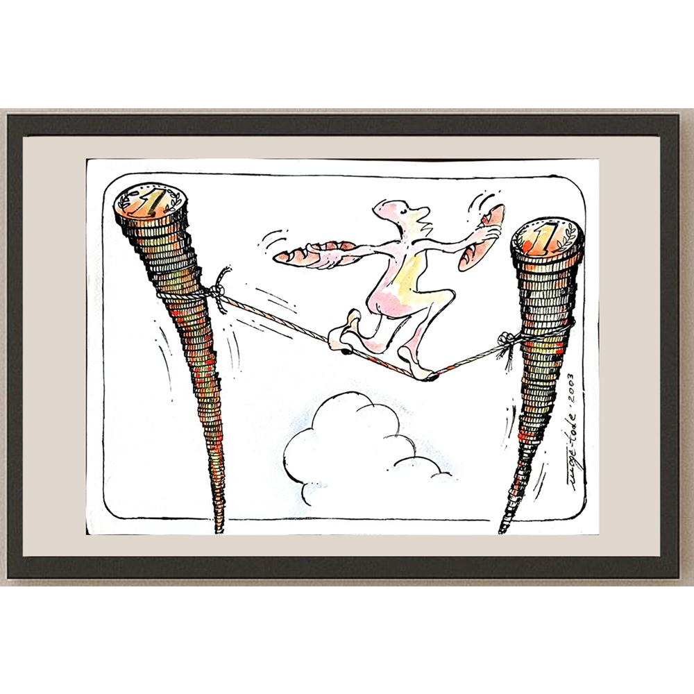 Tode Blazevski 29x21cm Orijinal Karikatür BOD03236