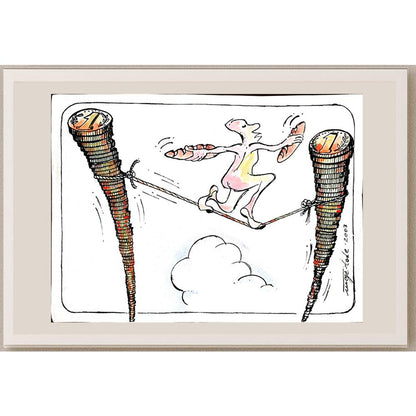 Tode Blazevski 29x21cm Orijinal Karikatür BOD03236