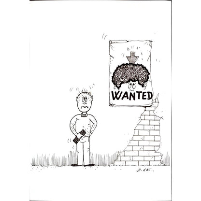 Beppe Battaçlia 29x21cm Orijinal Karikatür BOD03238