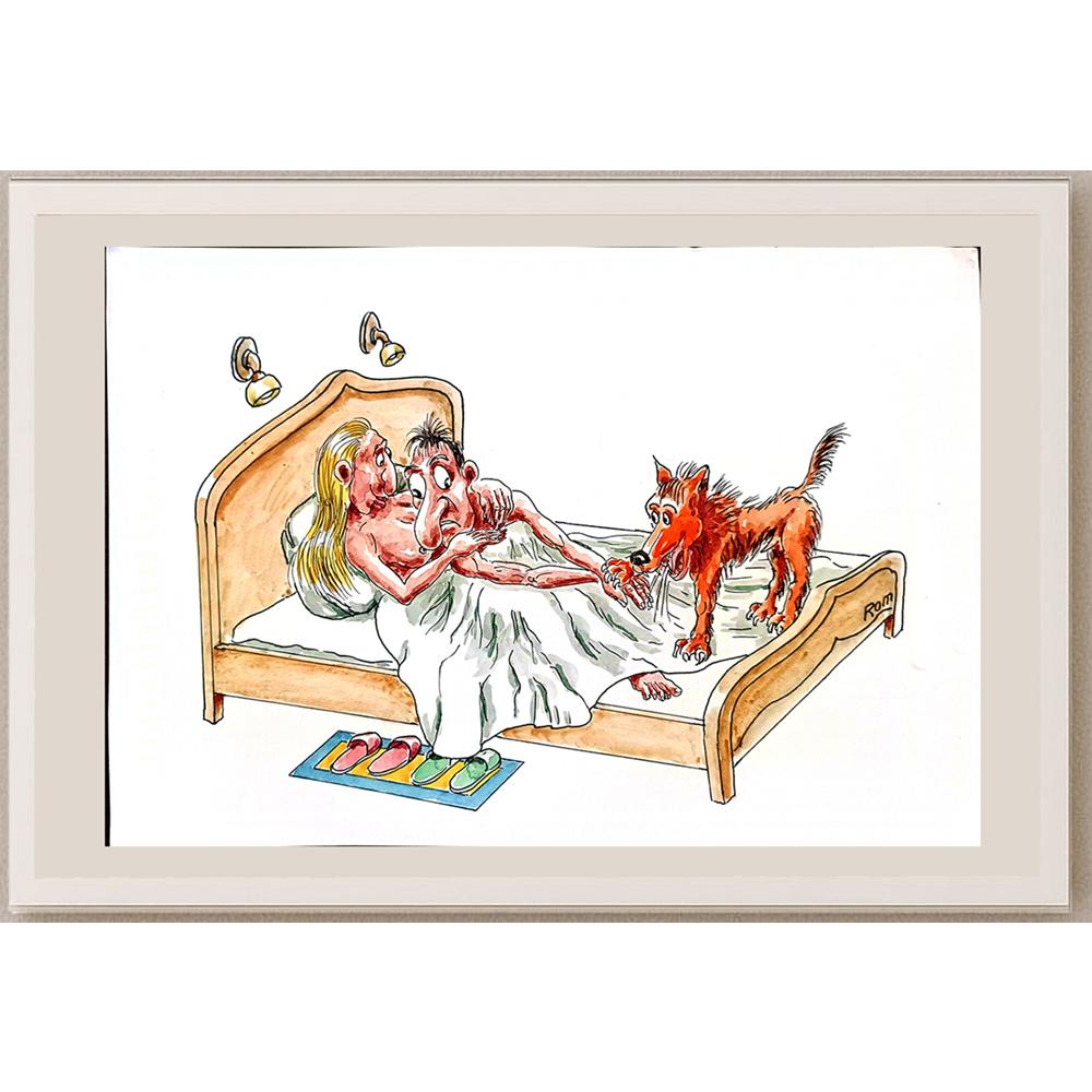 Romanov Vladimir 29x21cm Orijinal Karikatür BOD03242