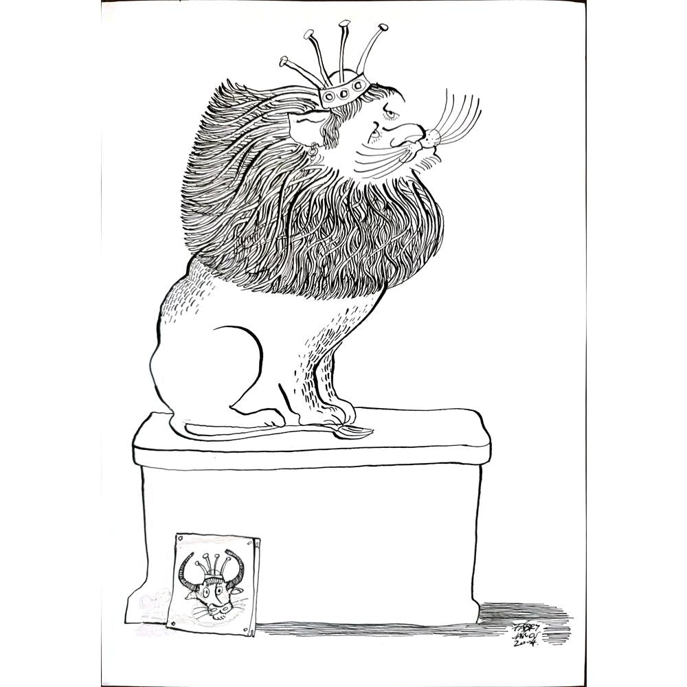 Fabry Janos 29x21cm Orijinal Karikatür BOD03249