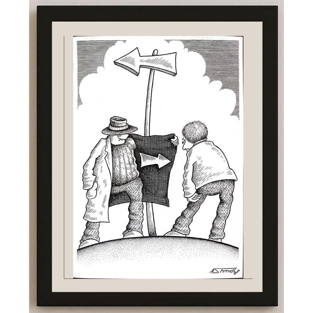 Shmidt Alexander 29x21cm Orijinal Karikatür BOD03251
