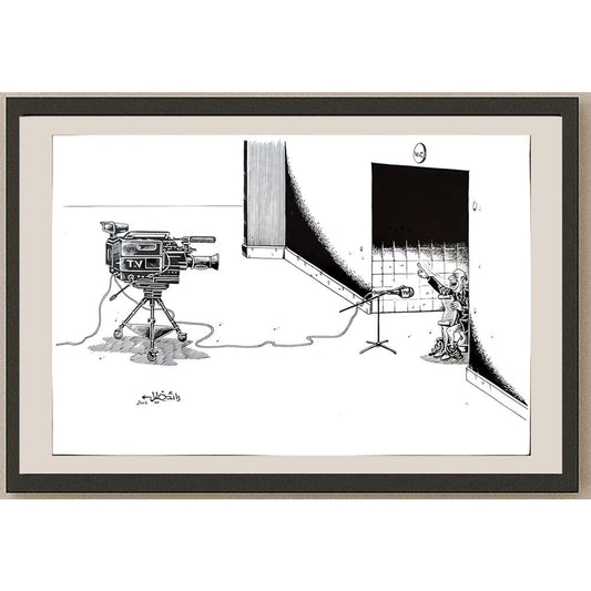 Raed Khalil 29x21cm Orijinal Karikatür BOD03256