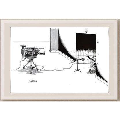 Raed Khalil 29x21cm Orijinal Karikatür BOD03256