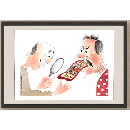 Victor Skopintsev 29x21cm Orijinal Karikatür BOD03261