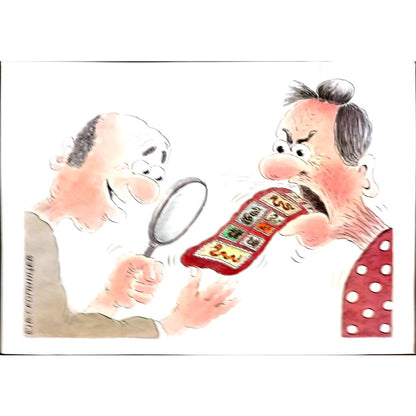 Victor Skopintsev 29x21cm Orijinal Karikatür BOD03261