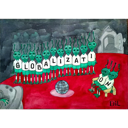 Dilyan Dochev 29x21cm Orijinal Karikatür BOD03272