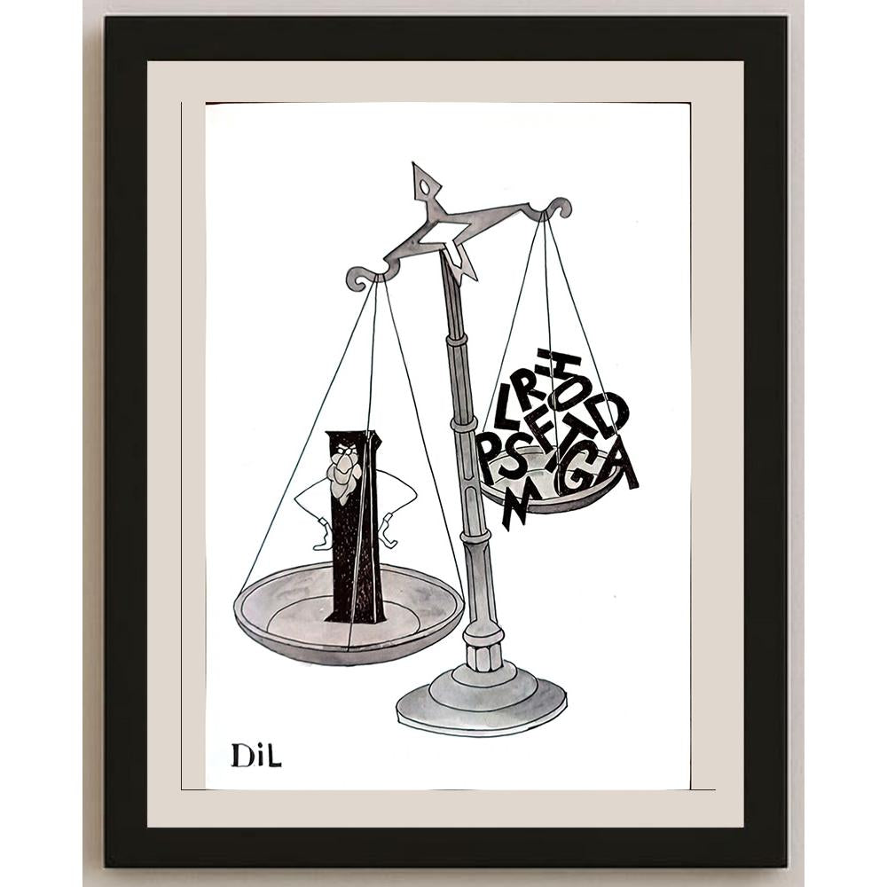 Dilyan Dochev 29x21cm Orijinal Karikatür BOD03273