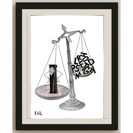 Dilyan Dochev 29x21cm Orijinal Karikatür BOD03273