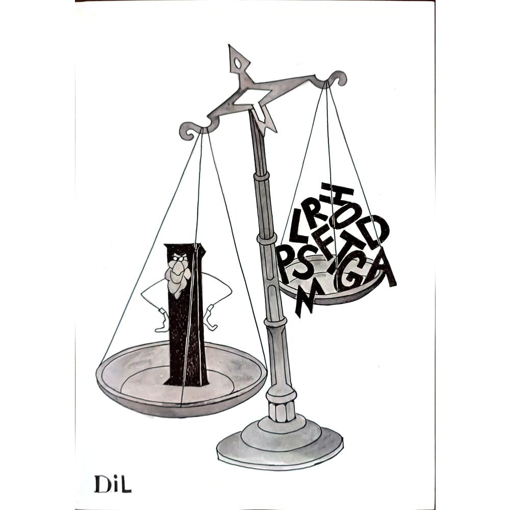 Dilyan Dochev 29x21cm Orijinal Karikatür BOD03273