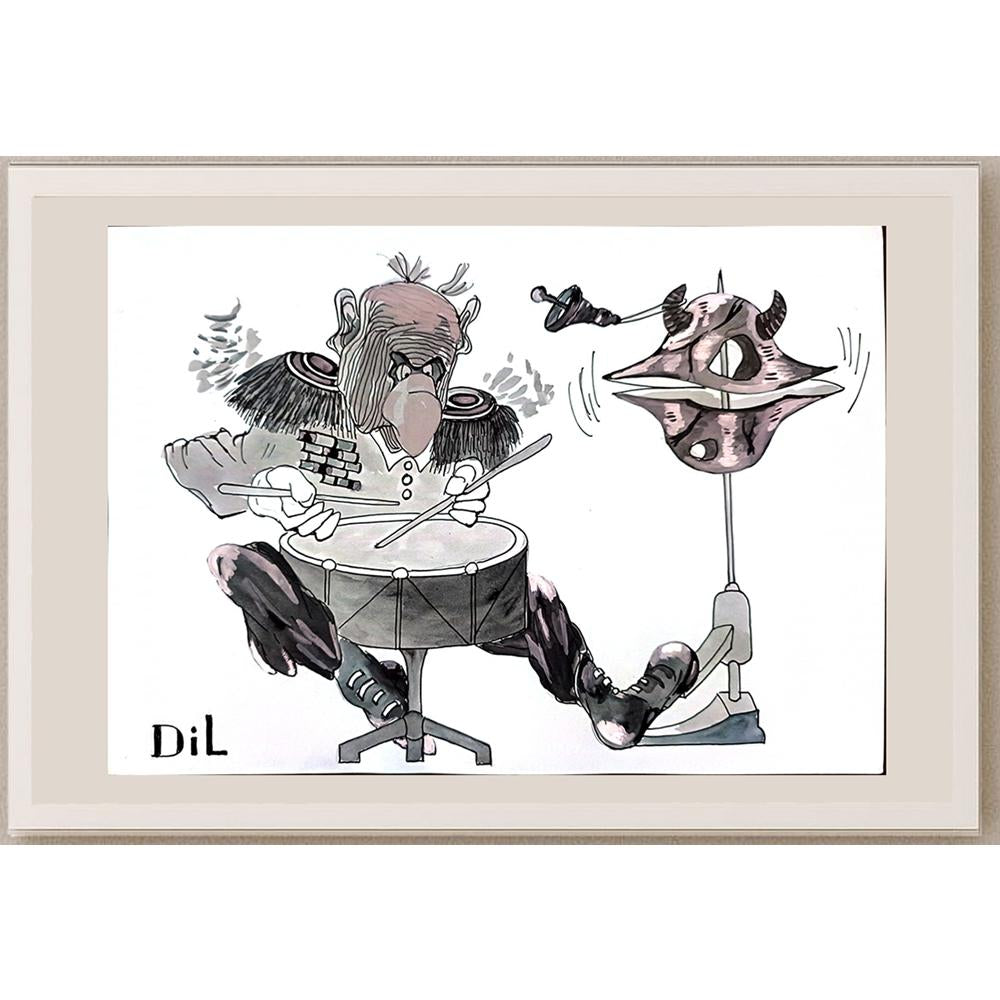 Dilyan Dochev 29x21cm Orijinal Karikatür BOD03274
