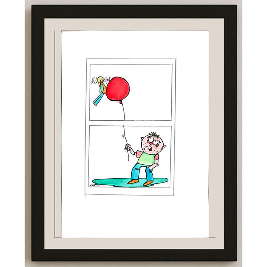 Mohamed Reza 29x21cm Orijinal Karikatür BOD03280