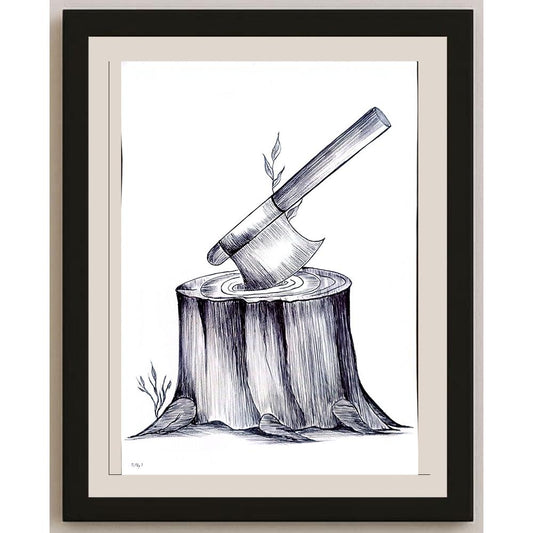 Mohamed Reza 29x21cm Orijinal Karikatür BOD03282