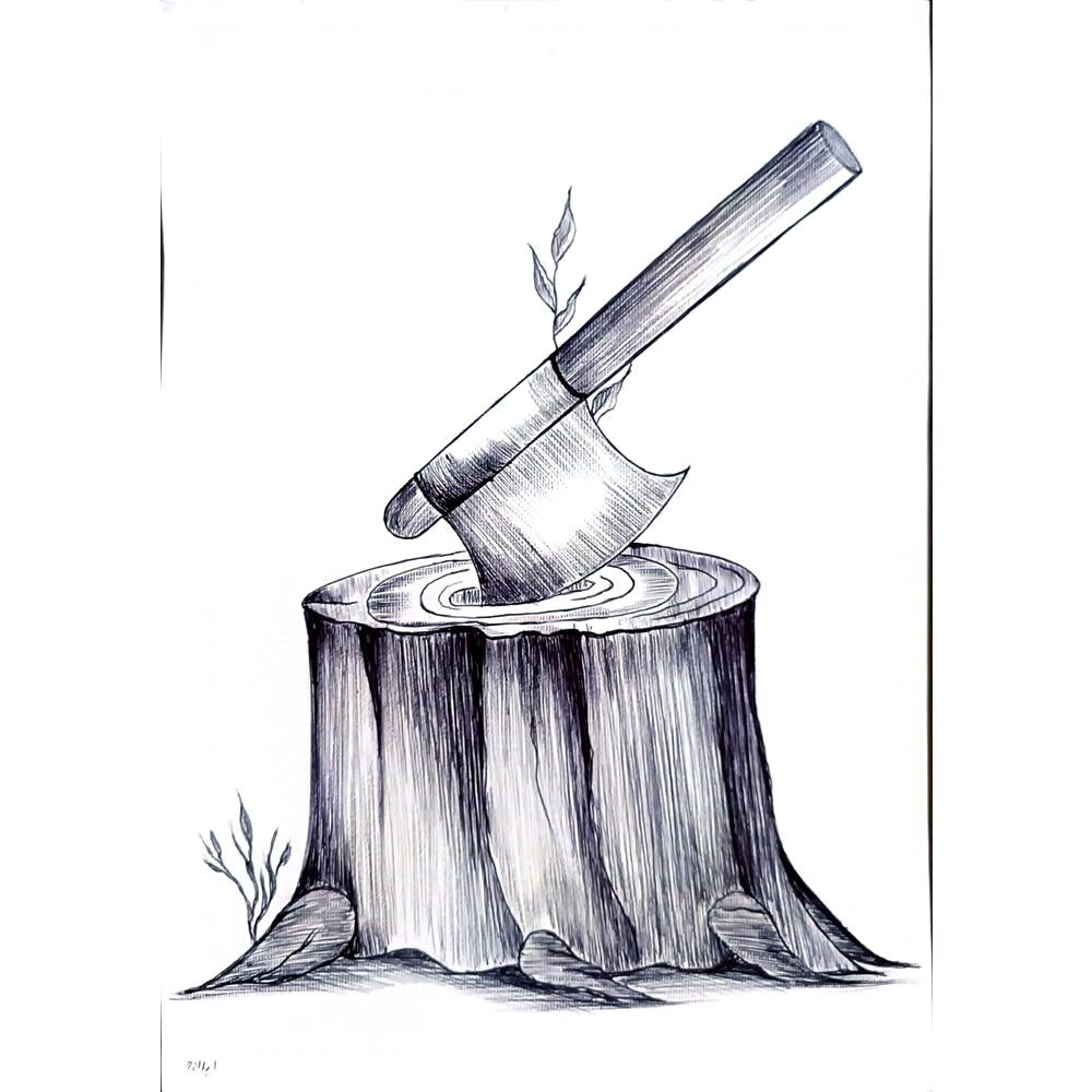 Mohamed Reza 29x21cm Orijinal Karikatür BOD03282