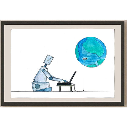 Mohamed Samedy Zakrya 29x21cm Orijinal Karikatür BOD03283