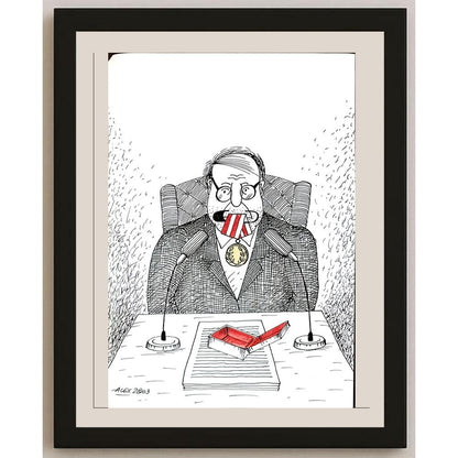 Aurel Stefan Alexandrescu 29x21cm Orijinal Karikatür BOD03290