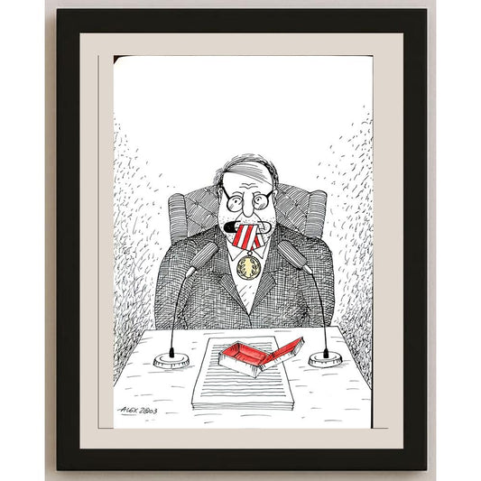 Aurel Stefan Alexandrescu 29x21cm Orijinal Karikatür BOD03290