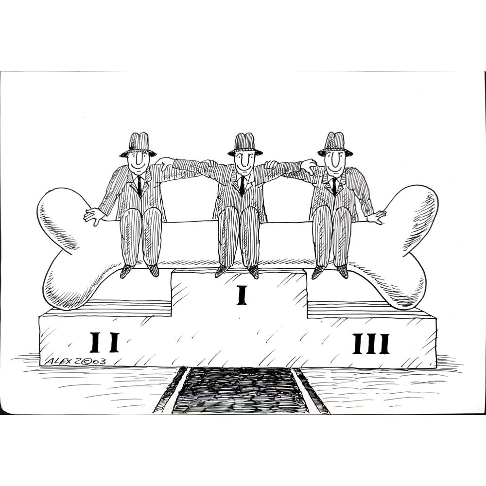 Aurel Stefan Alexandrescu 29x21cm Orijinal Karikatür BOD03291