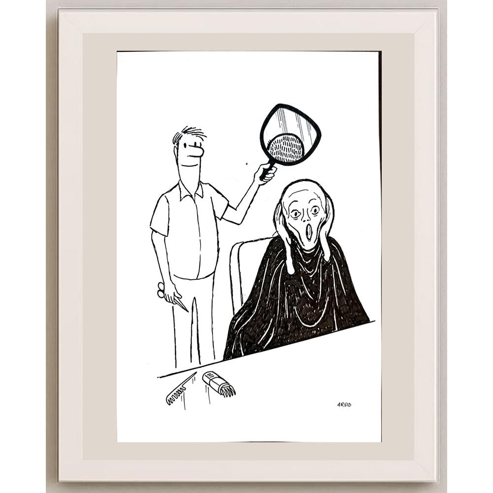 Arvid Andreassen Askehaugveien 29x21cm Orijinal Karikatür BOD03294