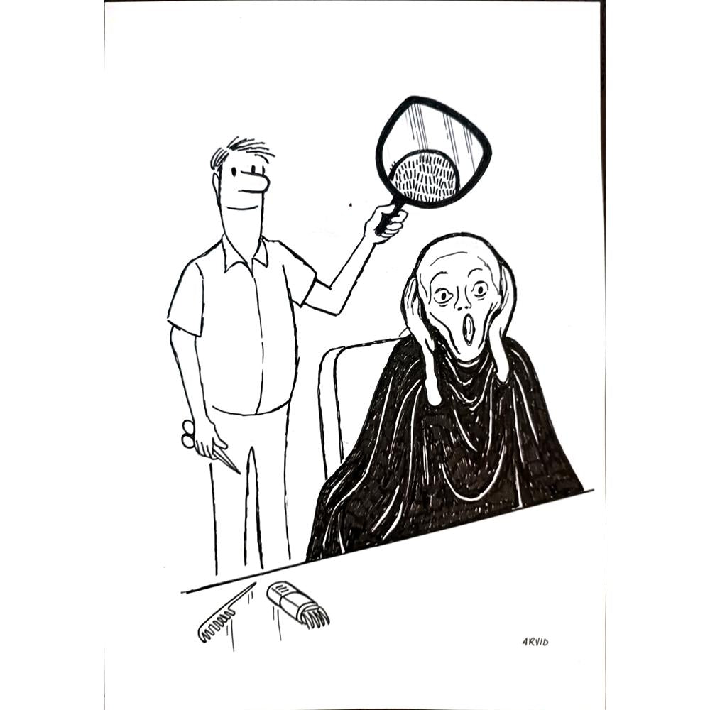 Arvid Andreassen Askehaugveien 29x21cm Orijinal Karikatür BOD03294