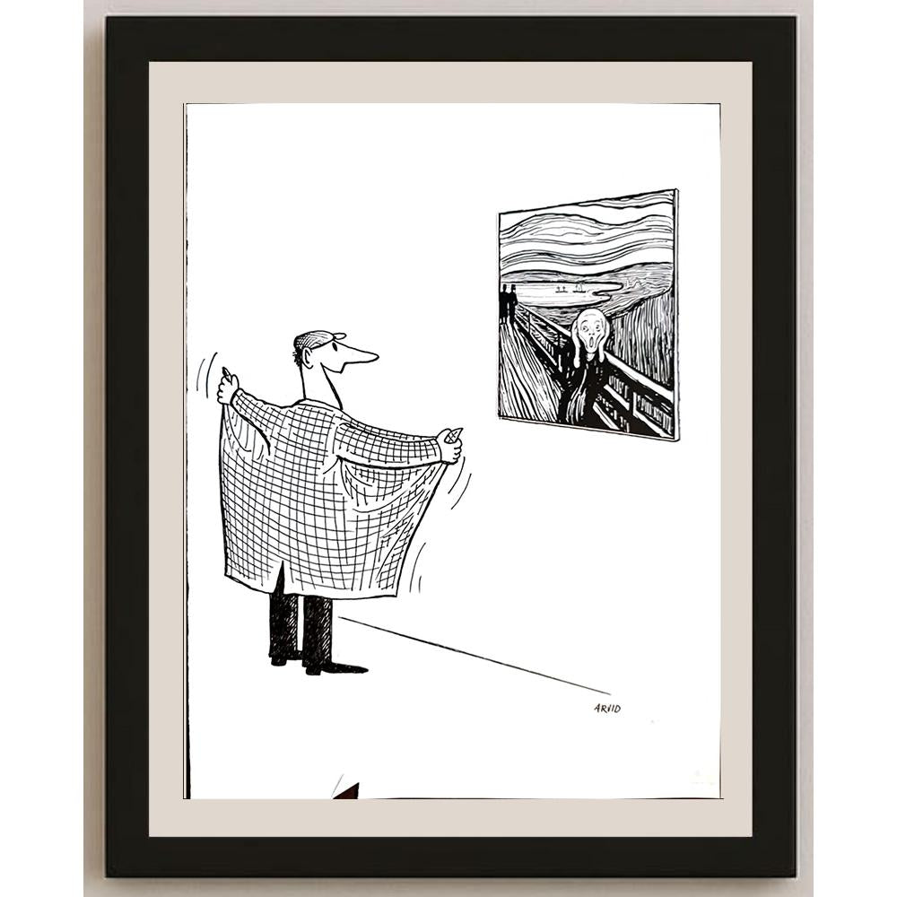 Arvid Andreassen Askehaugveien 29x21cm Orijinal Karikatür BOD03295
