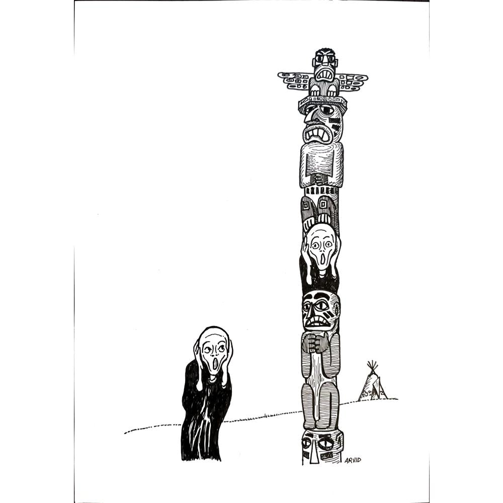 Arvid Andreassen Askehaugveien 29x21cm Orijinal Karikatür BOD03296