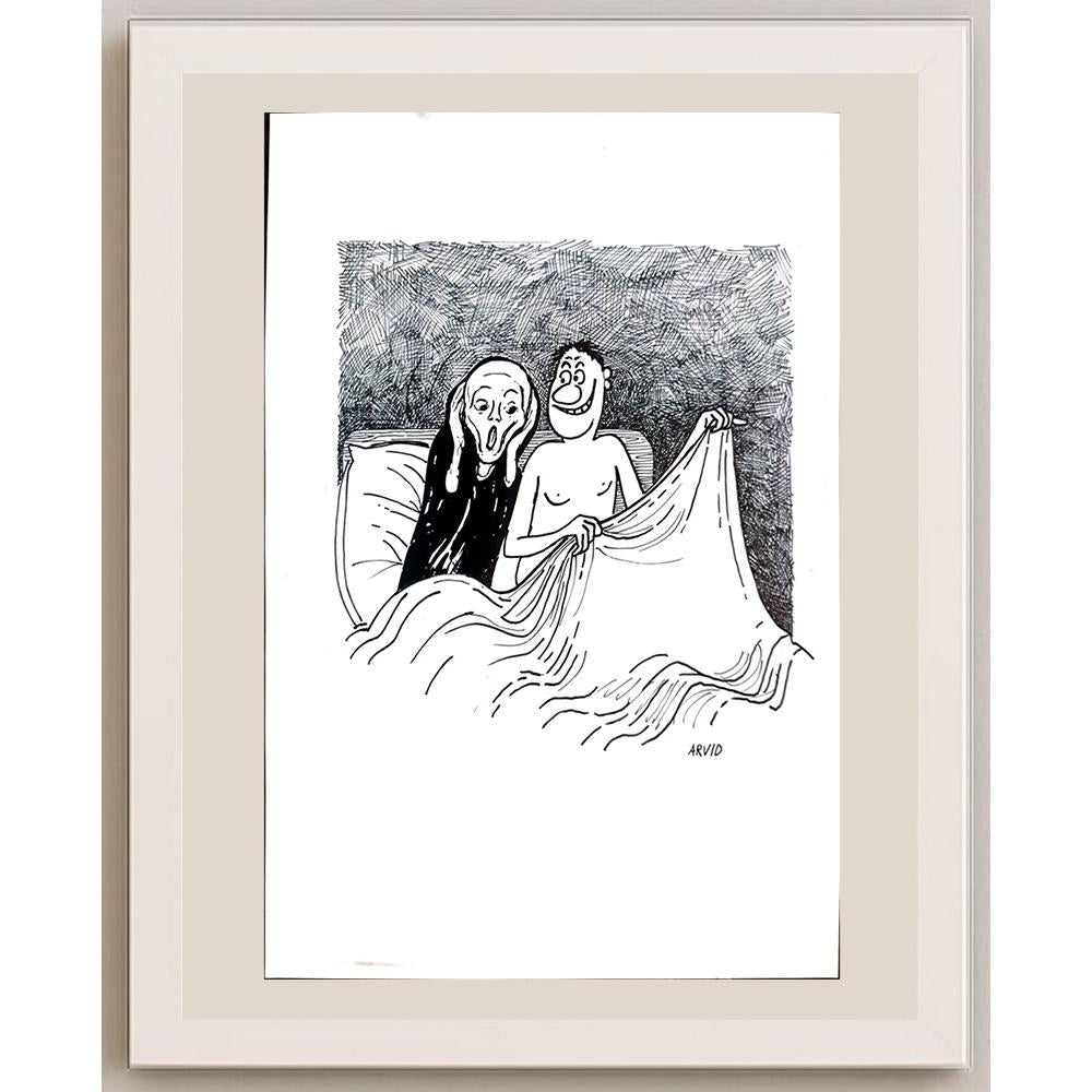 Arvid Andreassen Askehaugveien 29x21cm Orijinal Karikatür BOD03297