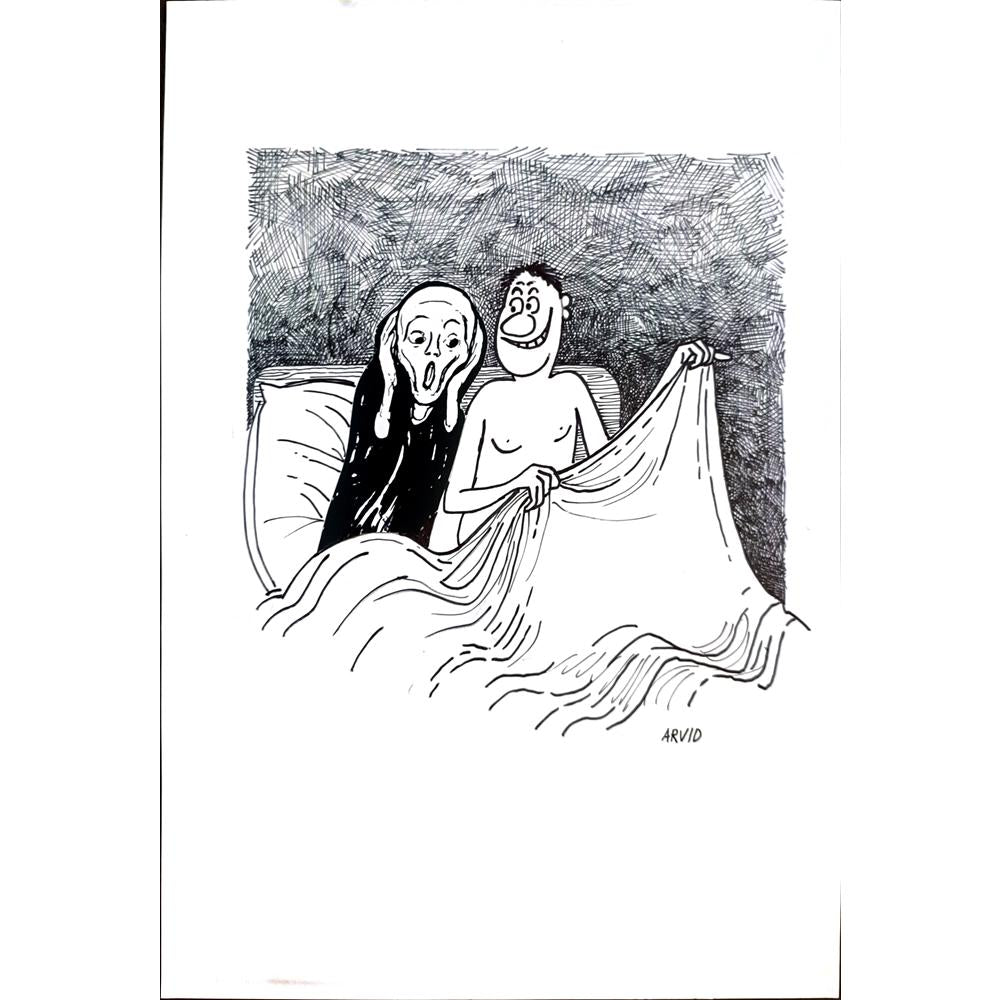Arvid Andreassen Askehaugveien 29x21cm Orijinal Karikatür BOD03297