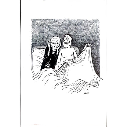 Arvid Andreassen Askehaugveien 29x21cm Orijinal Karikatür BOD03297