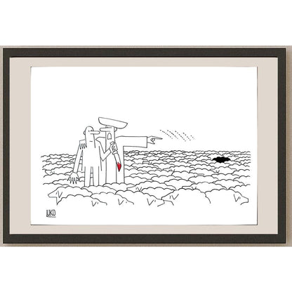 Peter Luko 29x21cm Orijinal Karikatür BOD03298